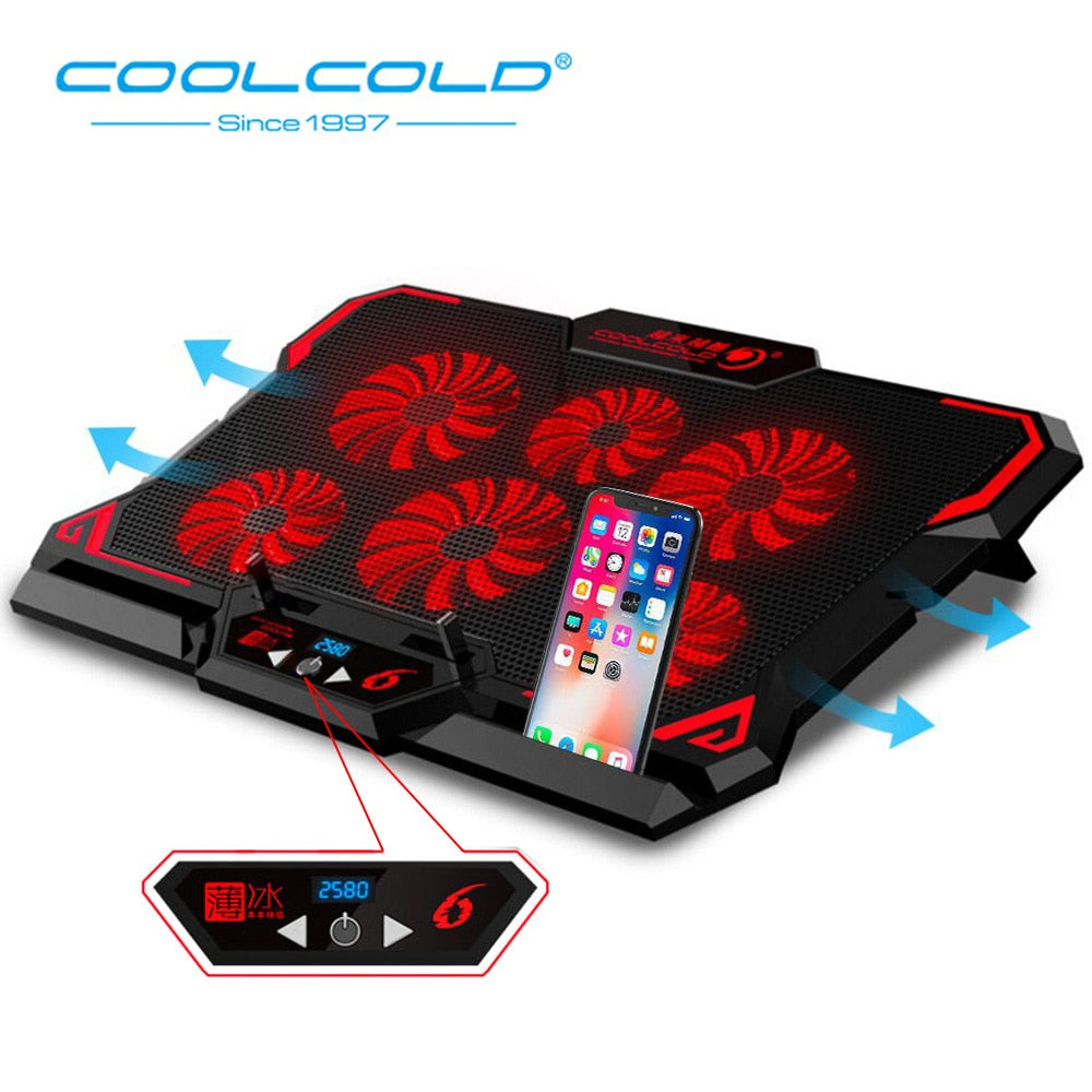 Gaming Laptop Stand with LEDs Cooling Fans