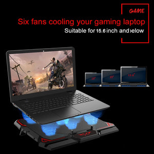 Gaming Laptop Stand with LEDs Cooling Fans